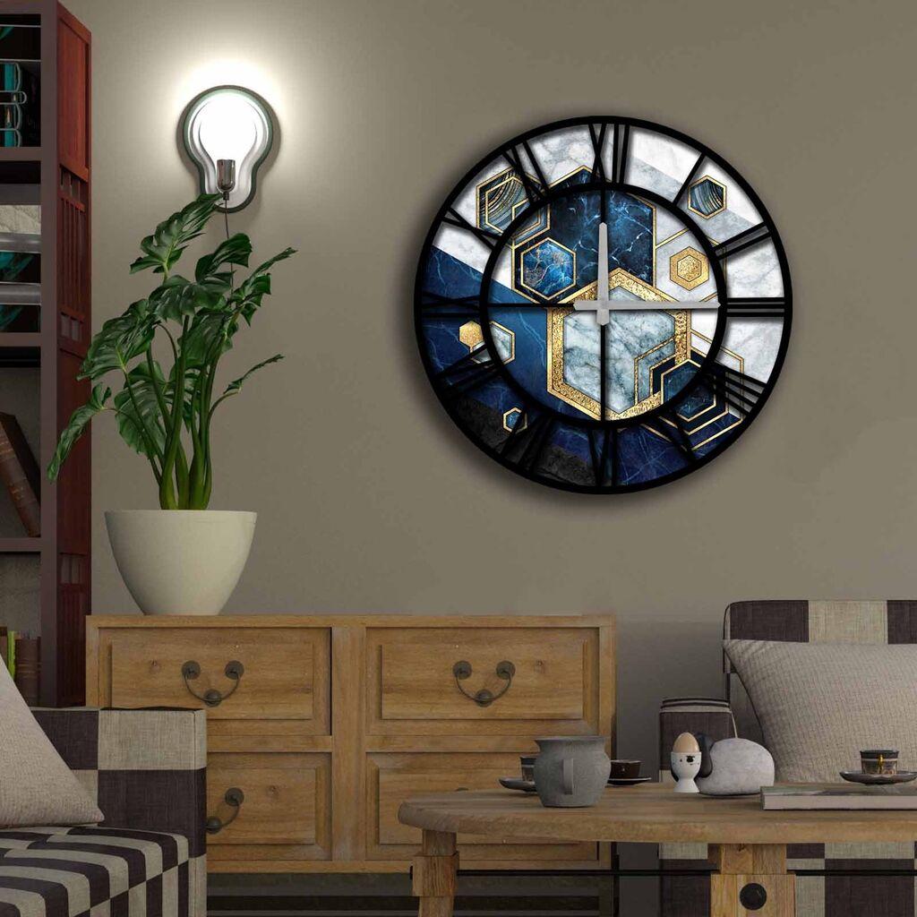 Zidni sat Wallity MDF 50cm šareni