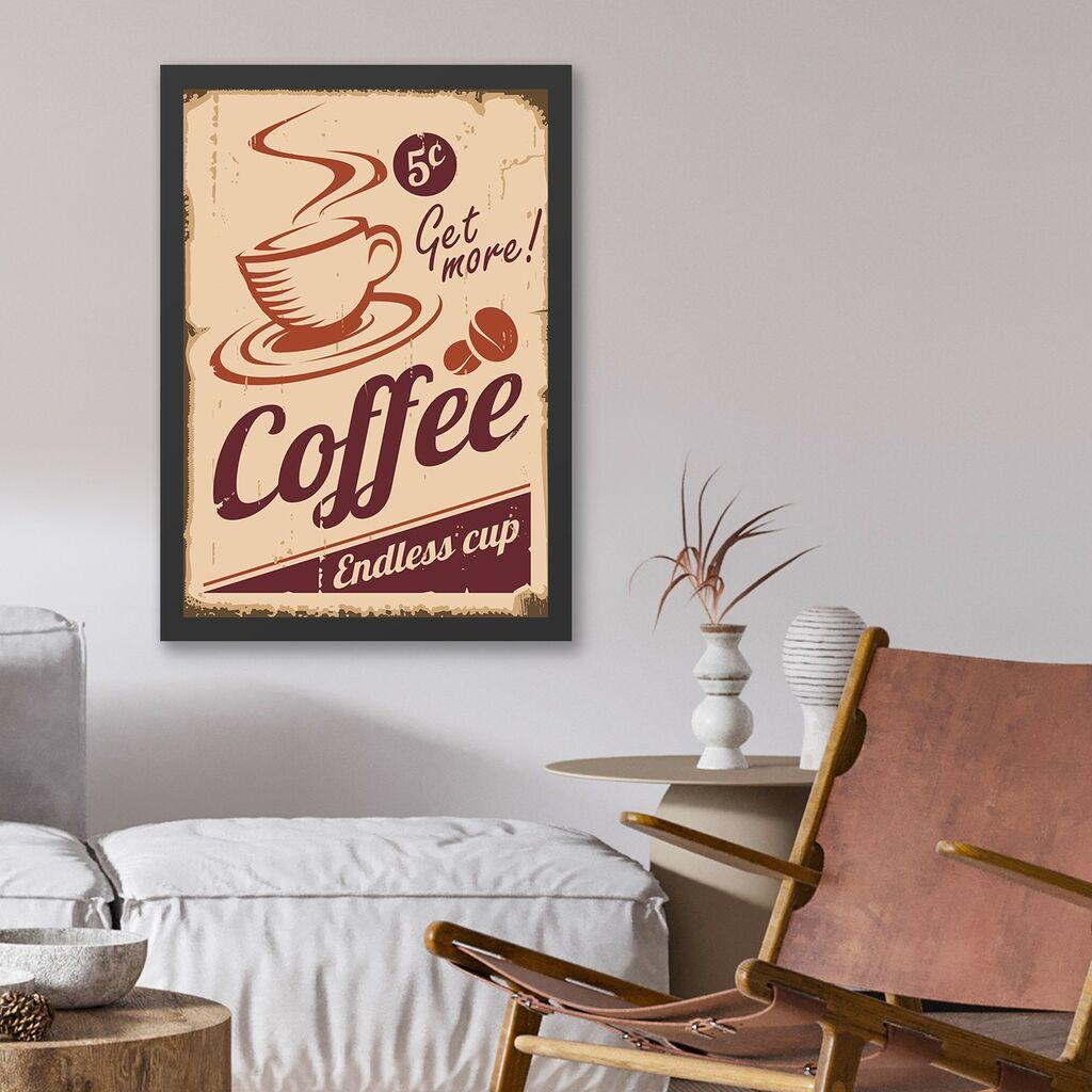 Wallity Uramljena slika Coffee, 40x55 cm