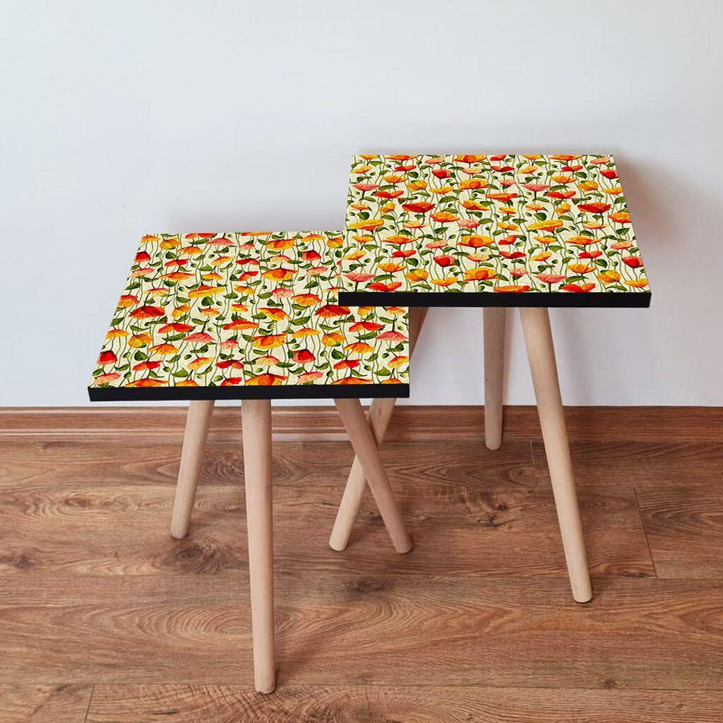 Hanah Home set stolića za kafu 2Shp512, 2 dijela, šareni