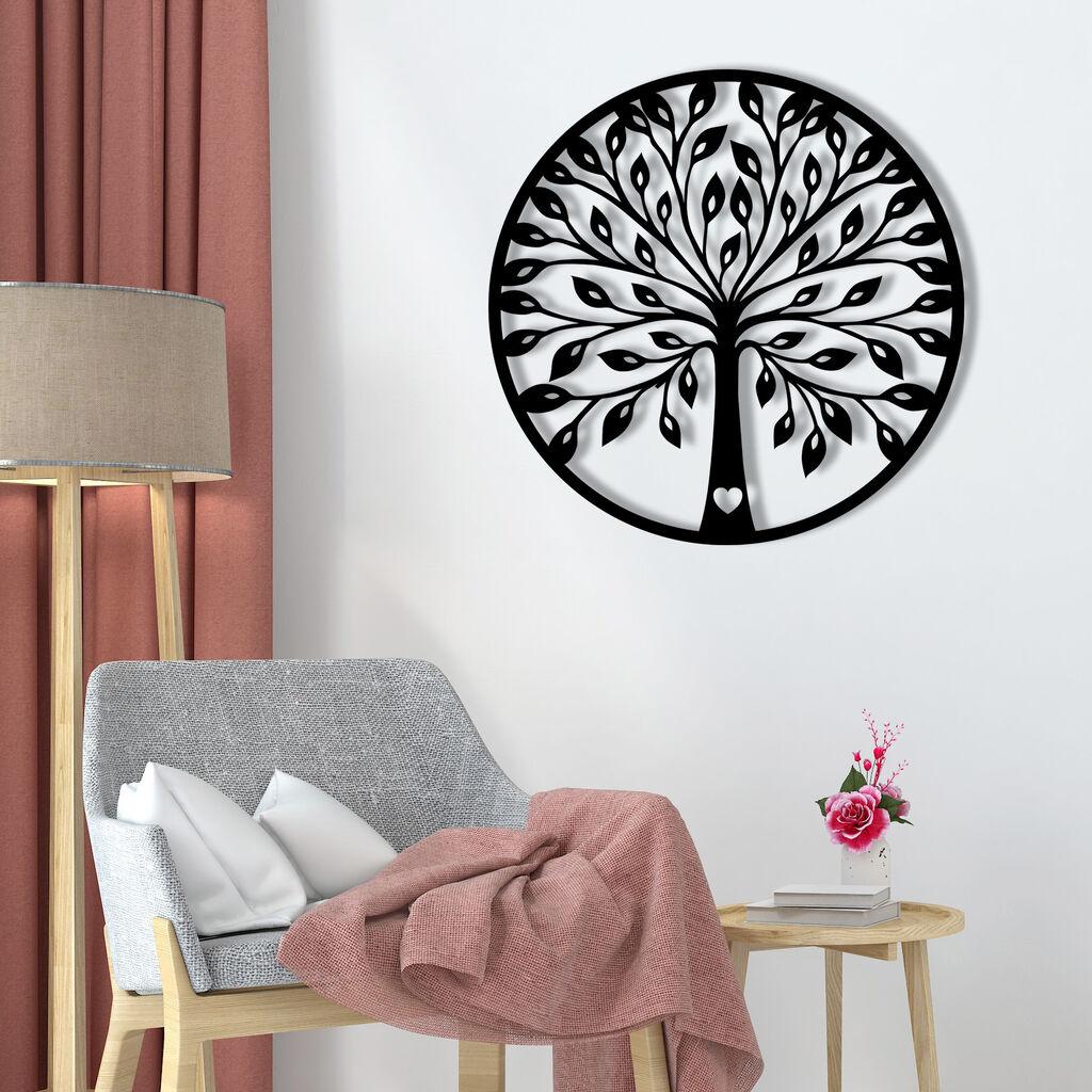 Wallity Zidna dekoracija Sadi, 58x58 cm, 1.2mm, Crna