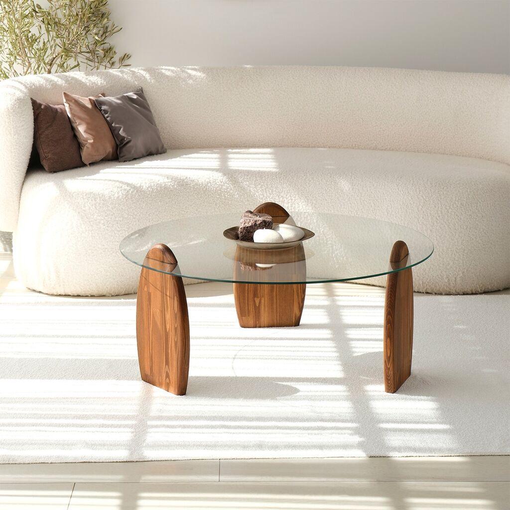 Hanah Home Club sto Surf, 90x41x90 cm, Prozirni