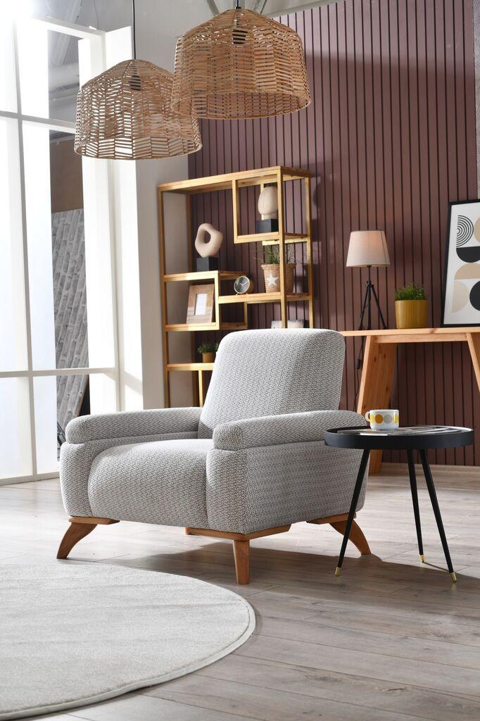 Atelier del Sofa fotelja za žene, 70x93x78cm, siva