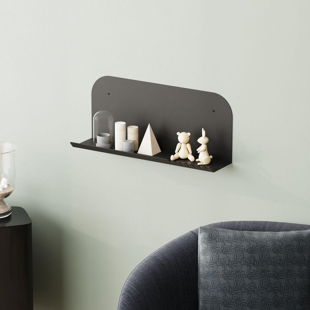Hanah Home Zidna polica Dugačka torbica, 55x23x12 cm, Crna