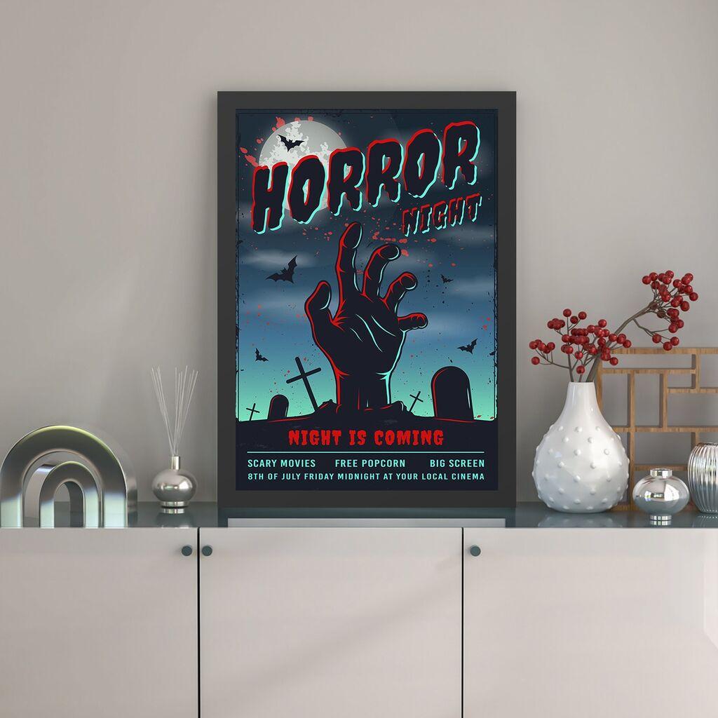 Wallity Uramljena slika Horror Night, 35x45 cm