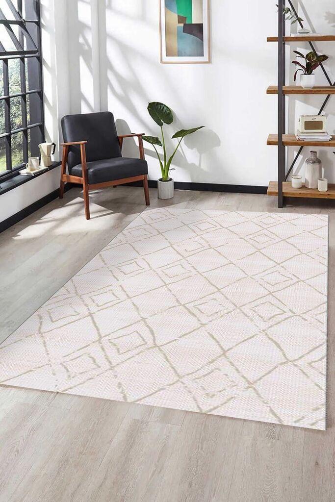 Conceptum Hypnose tepih Akasya Ak002, 160x300 cm, krem-bijeli