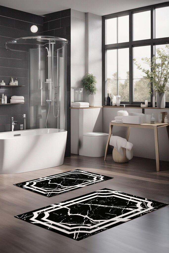 L'essentiel Maison Set tepiha za kupatilo CT-5171, 2 komada, bijela