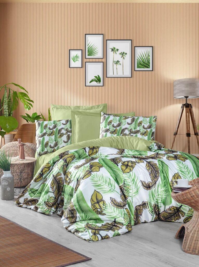 L'essentiel Maison set posteljine 472, 200x220 cm, zeleno-bijela