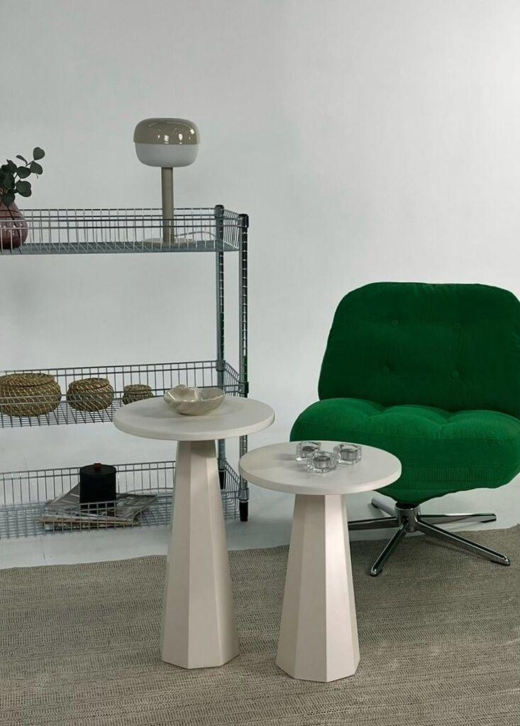 Hanah Home Set klub stolića, Lilyum, 2 dijela, krem