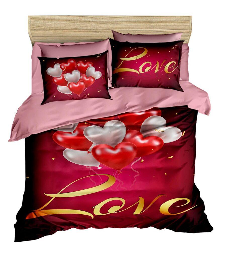 L'essentiel Maison set posteljine 157, 160x220cm, crveno-roza
