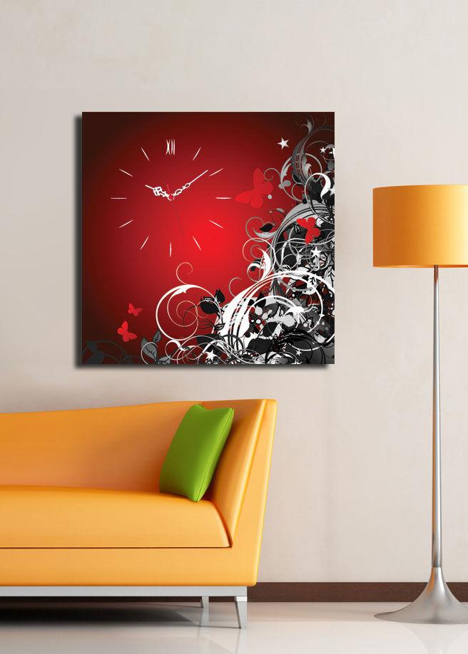 Zidni sat Wallity 45x45 Šareni