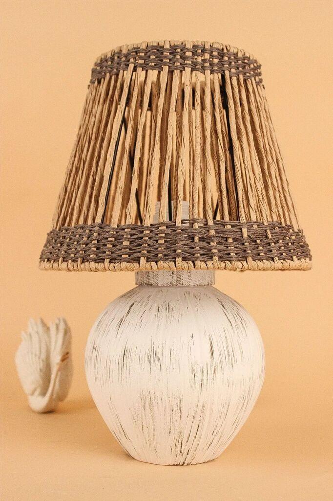 Opviq Stona lampa YL653, 25x20x38 cm, IP20, Krem-bijela