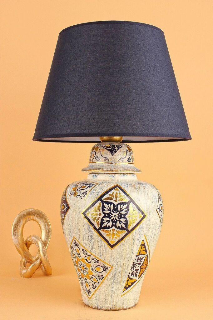 Opviq Stona lampa YL672, 30x20x50 cm, Teget-krem boja