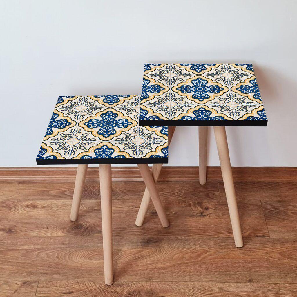 Hanah Home set stolića za kafu 2Shp370, 2 dijela, šareni