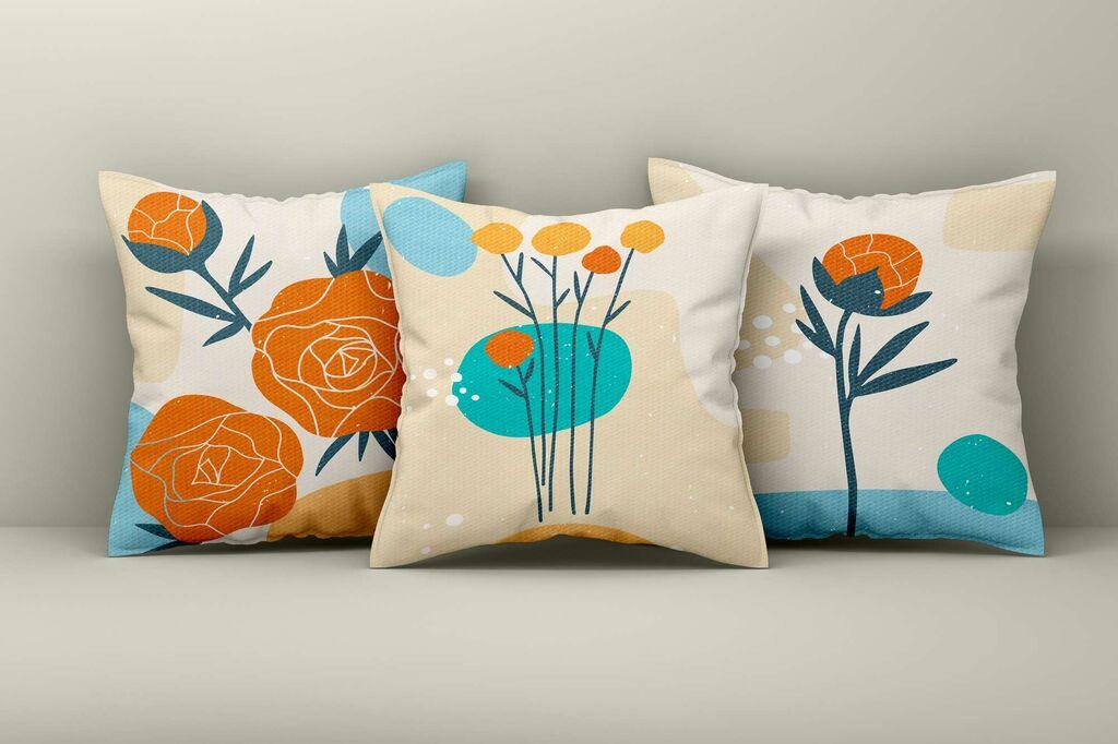 Aberto Design Set ukrasnih jastučnica Asr_plw25-13, 43x43 cm, 3 komada, Šarene