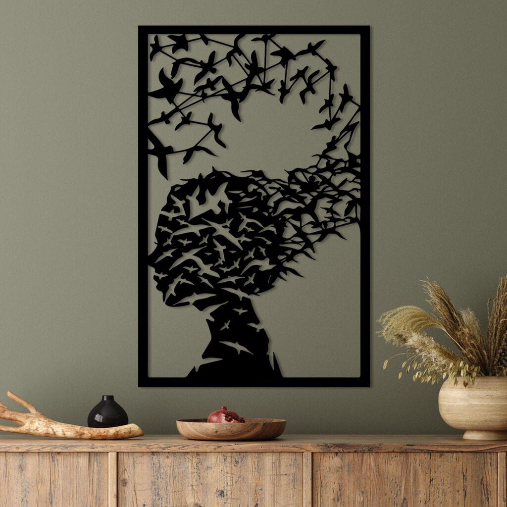 Wallity Zidna dekoracija Farfalla-1, 45 x 70 cm,  Crna