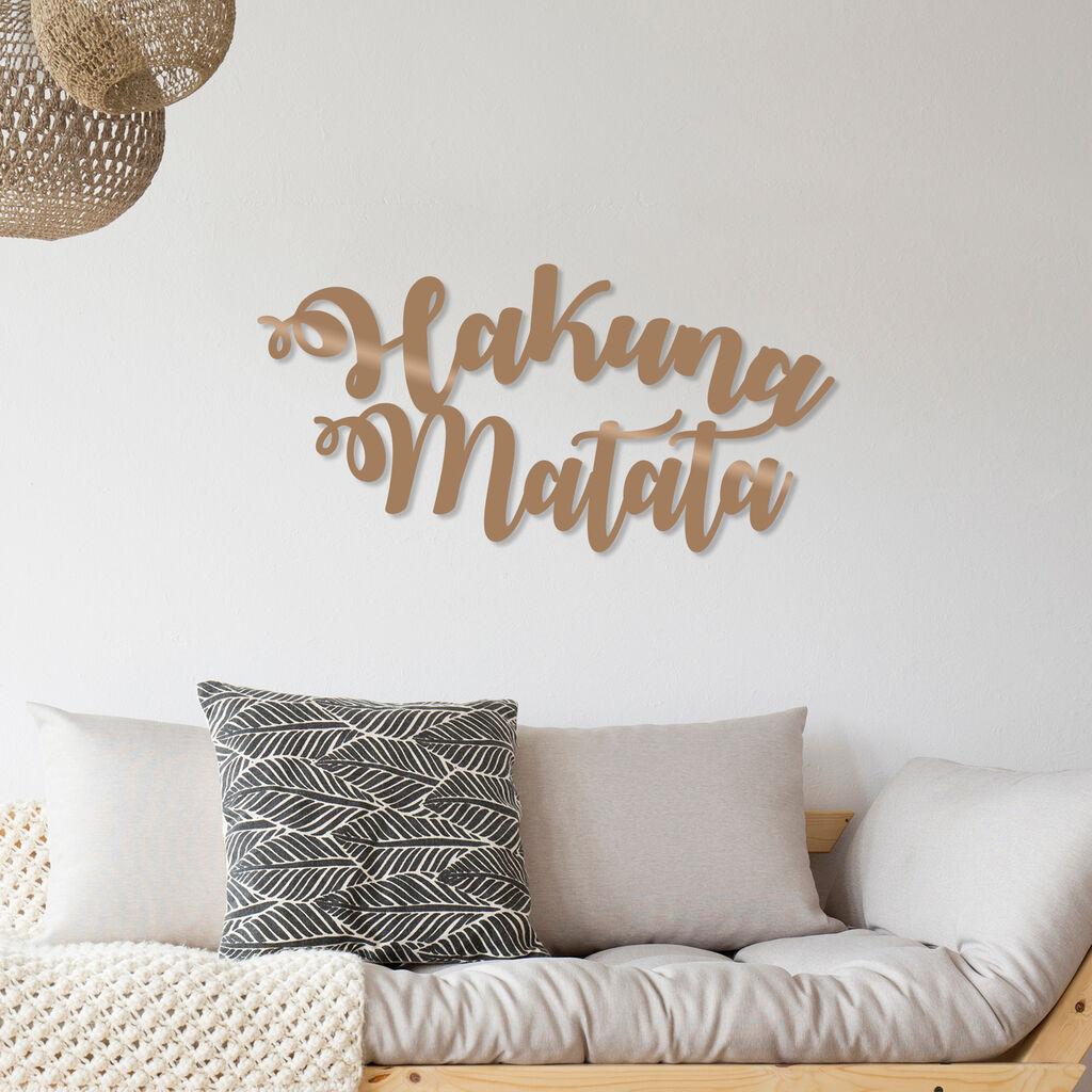 Wallity Zidna dekoracija Hakuna Matata, 70x35 cm, 1.5 mm, Bakar
