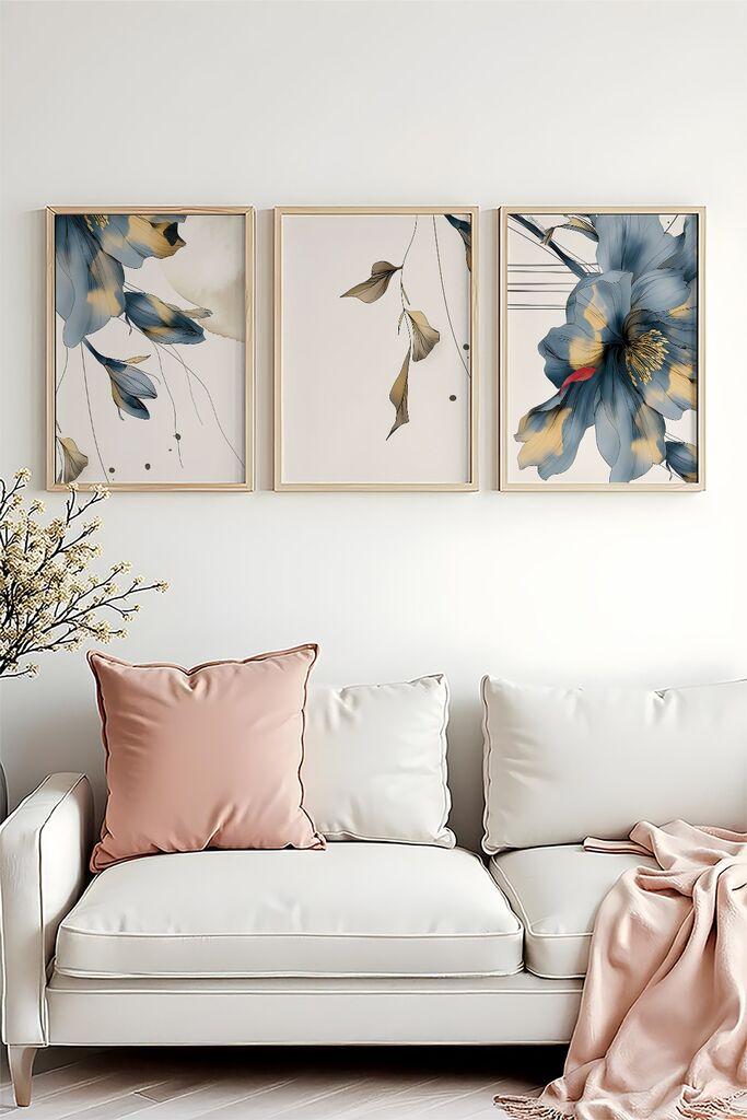 Wallity Uramljena slika Huhu471, 30x40 cm , 3 dela