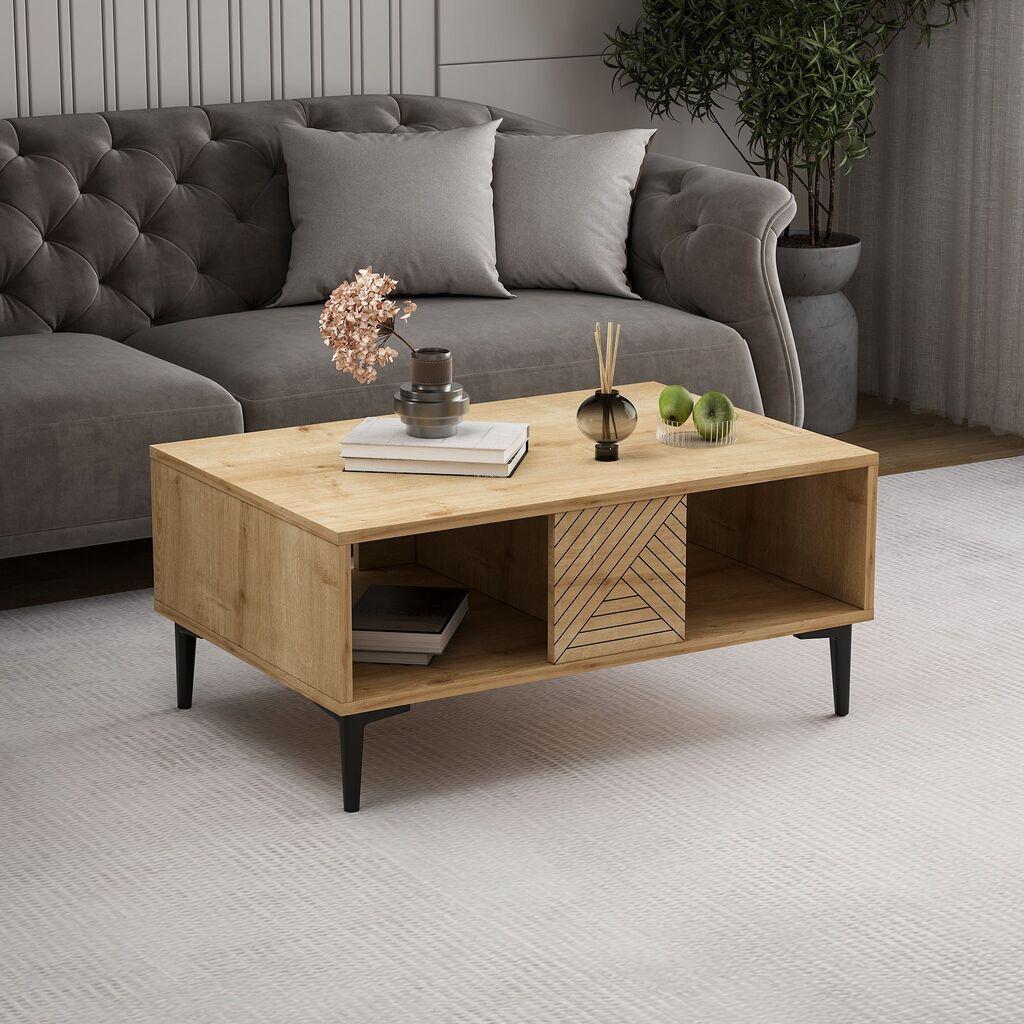 Hanah Home Club sto Felix, 90x40.6x60 cm, Boja hrasta
