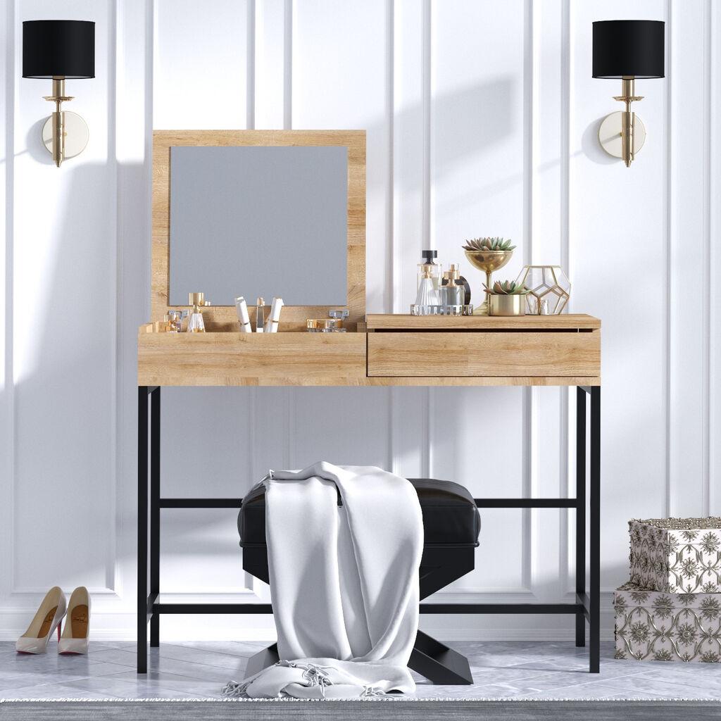 Hanah Home Toaletni stolić Linda, Hrast