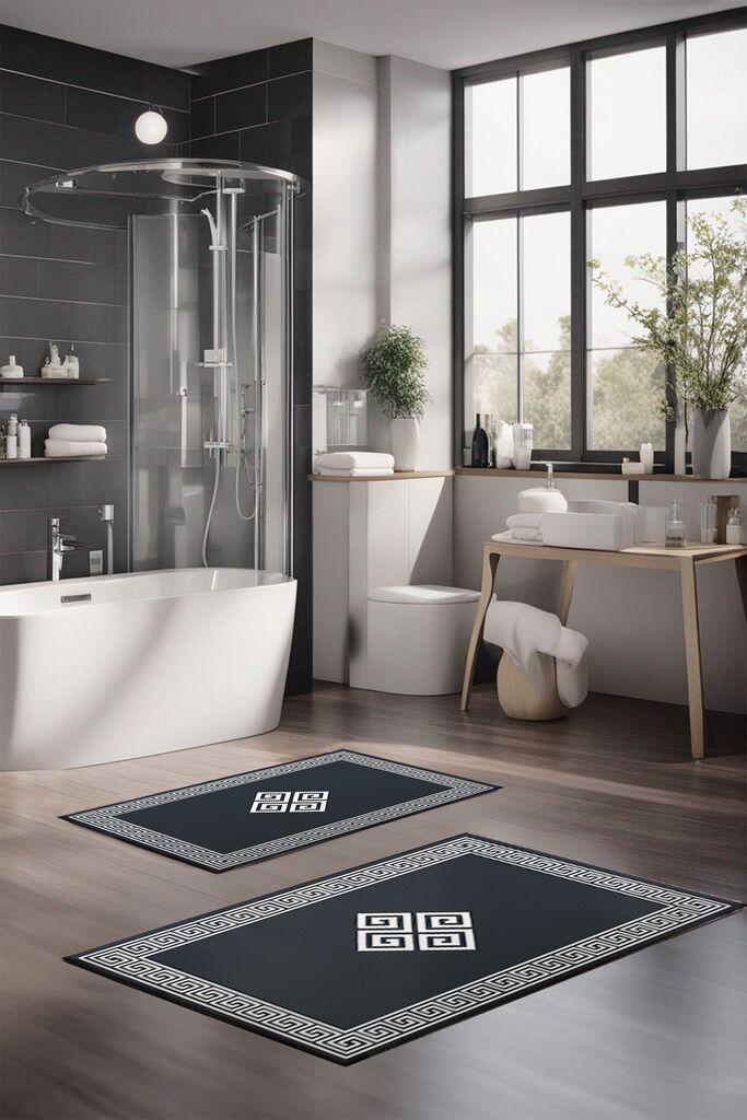 L'essentiel Maison Set Otirač za kupatilo CT-5074, Antracit-bijela