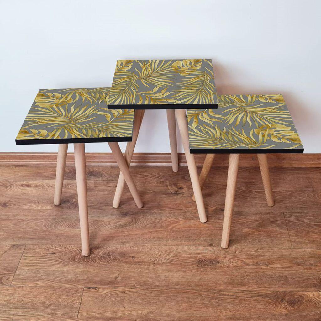 Hanah Home set stolića za kafu 3Shp237, 3 dijela, šareni