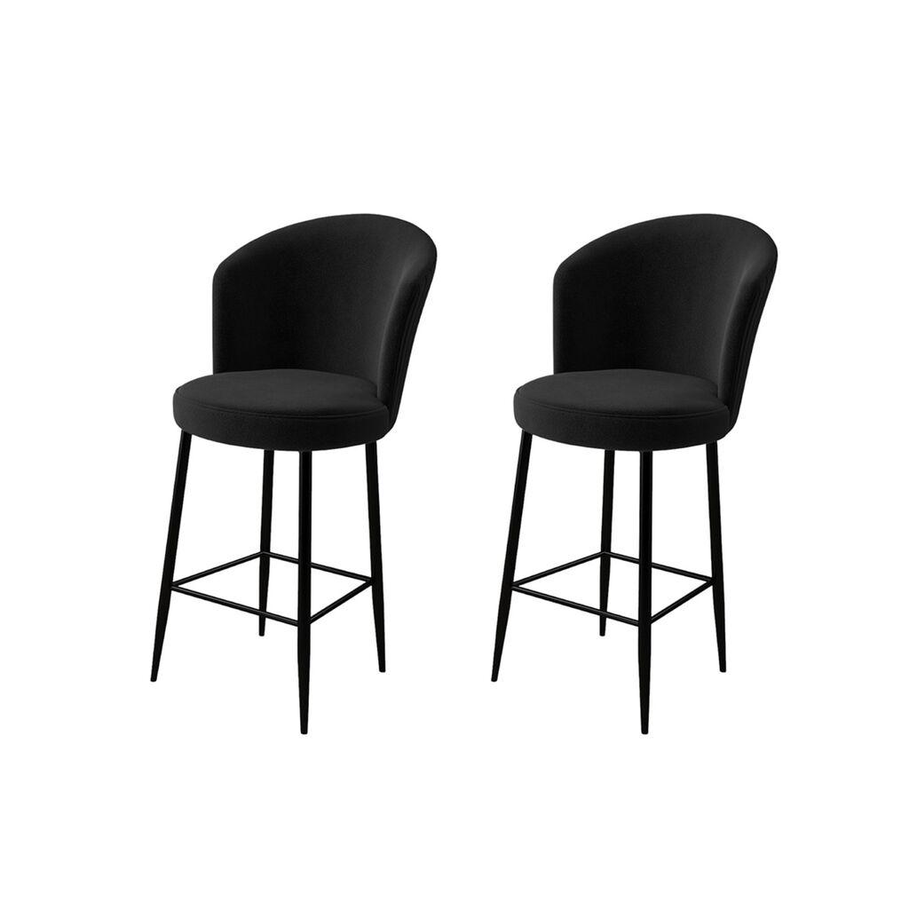 Hanah Home Set barskih stolica Fora, 2 dijela, Crna