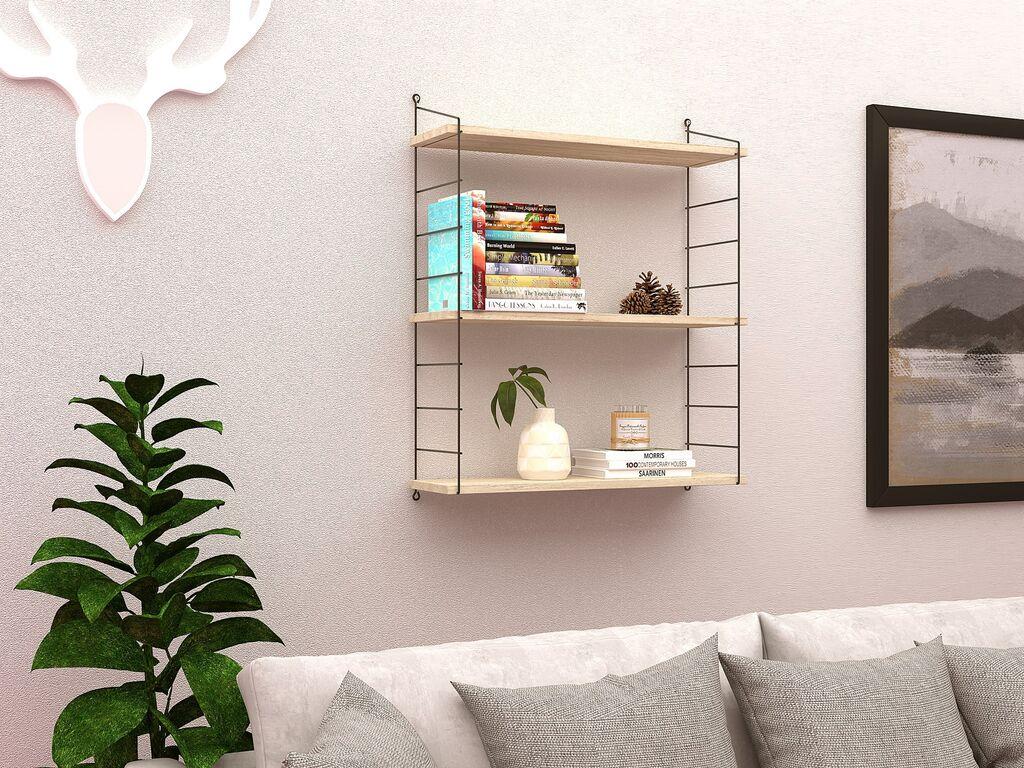 Hanah Home Zidna polica Armoni, 72x85x20 cm, Krem