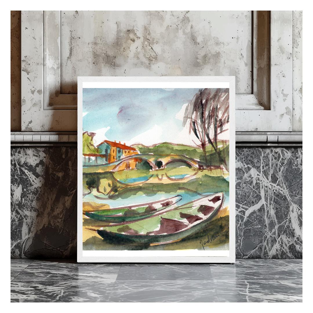 Canvas "Akvareli" Rijeka Crnojevića