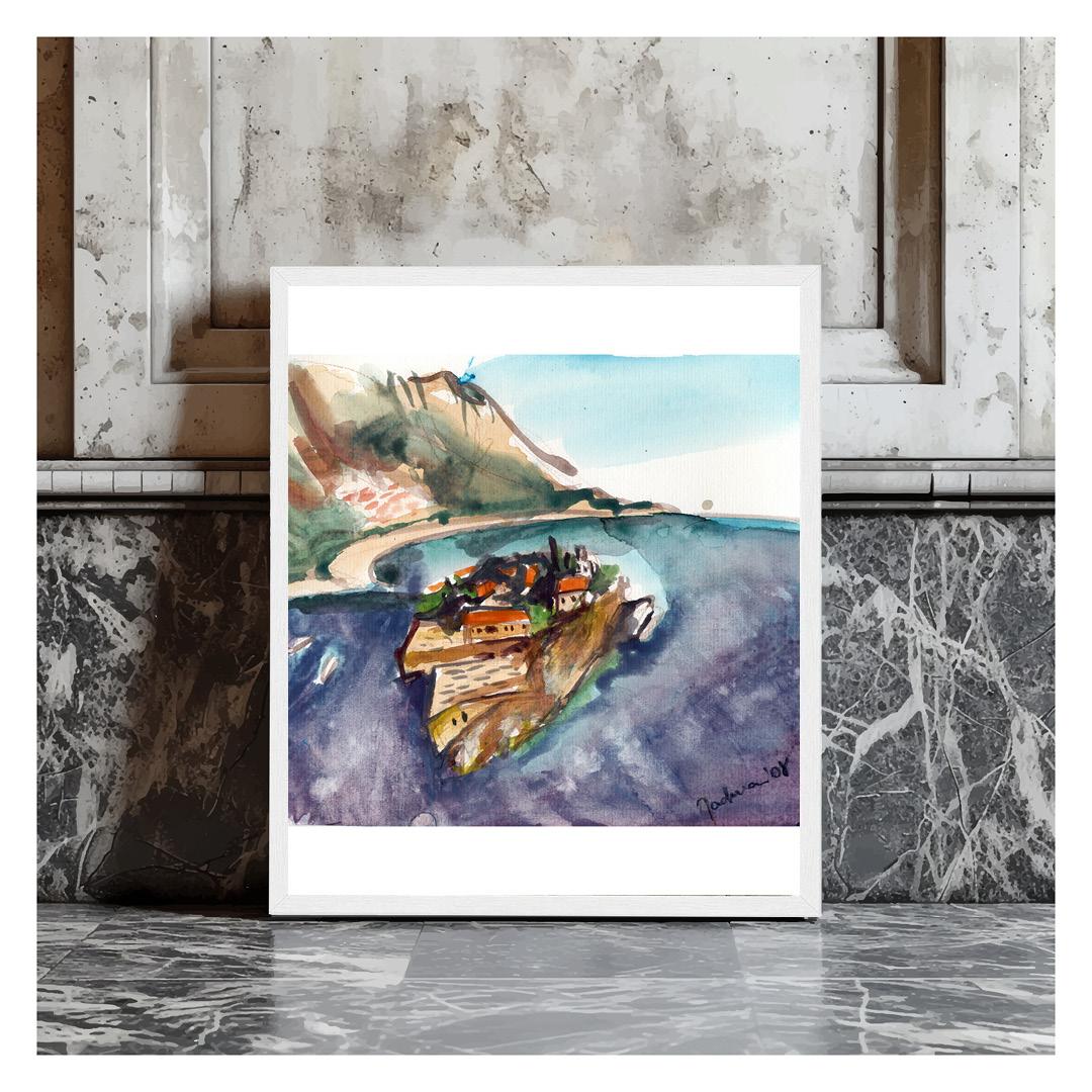 Canvas "Akvareli" Sv.Stefan