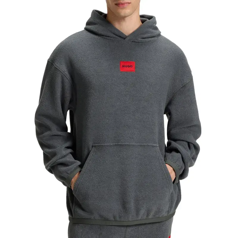 Hugo Muški duks sa kapuljačom Terry Hoodie, Sivi