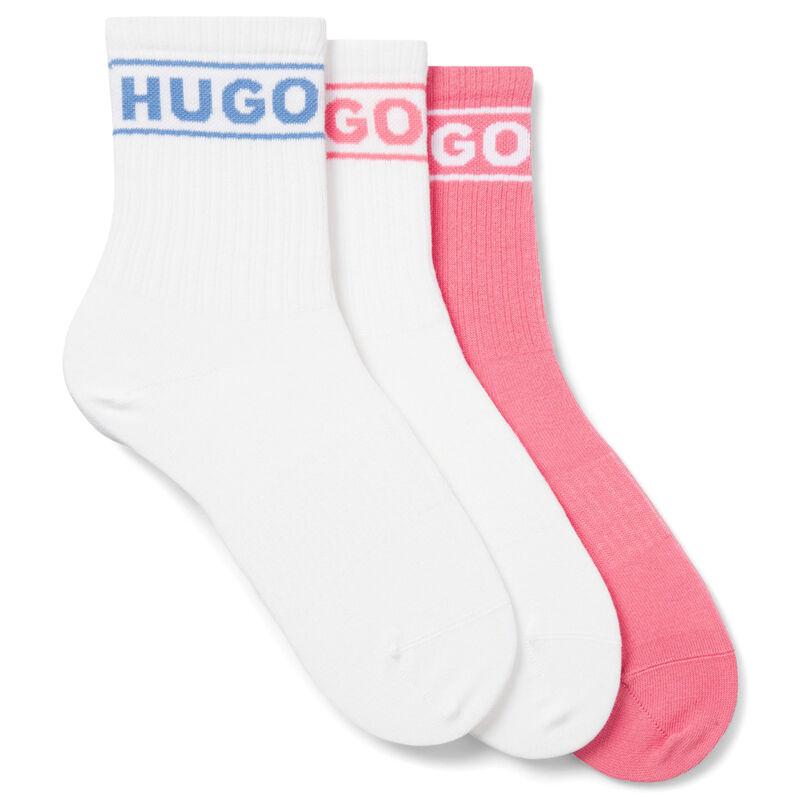 Hugo Ženske čarape Qsrib Sporty Cc, 3 para