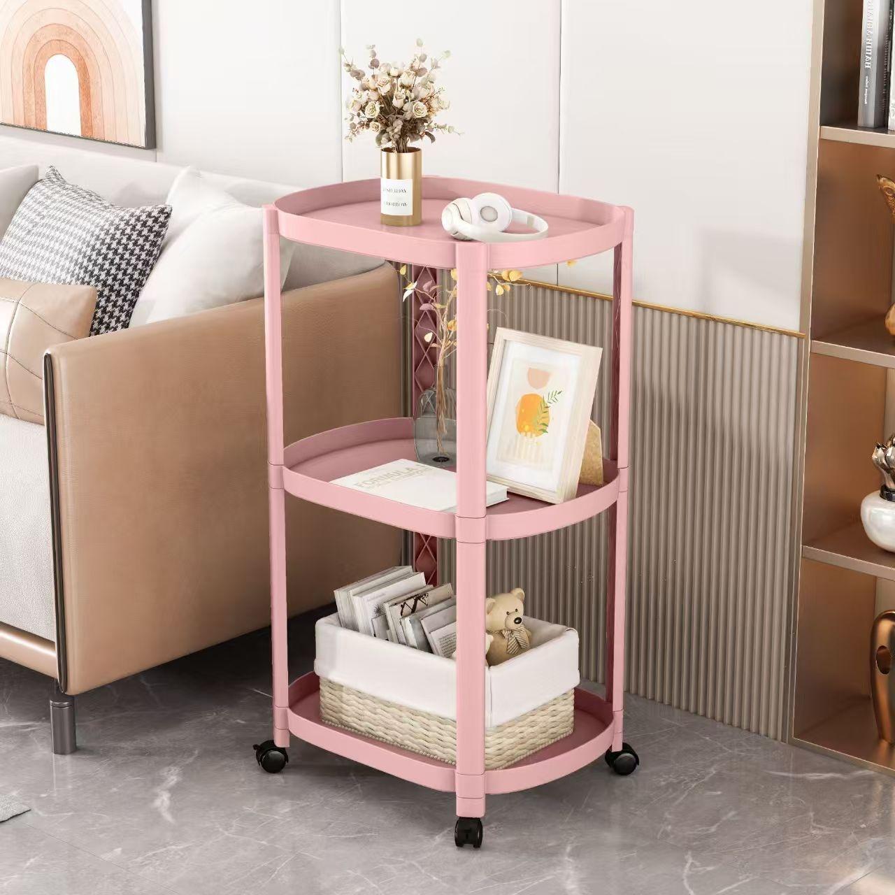 BOLZZ Polica za spavanje s 3 nivoa, roza