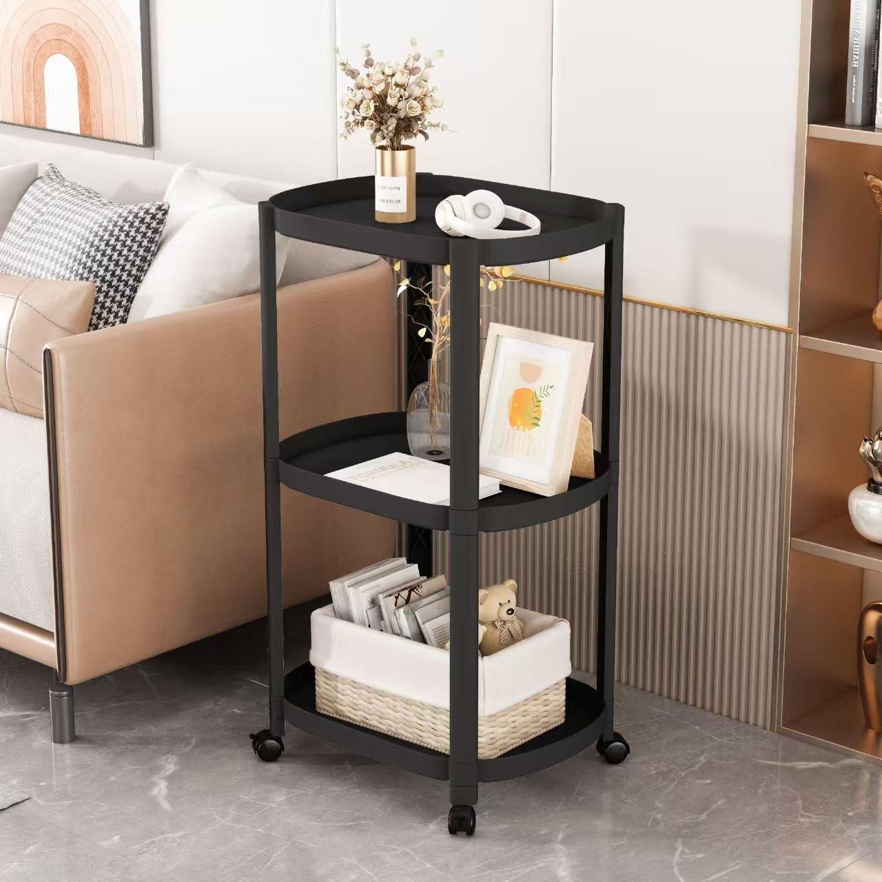 BOLZZ Polica za spavanje s 3 nivoa, crna