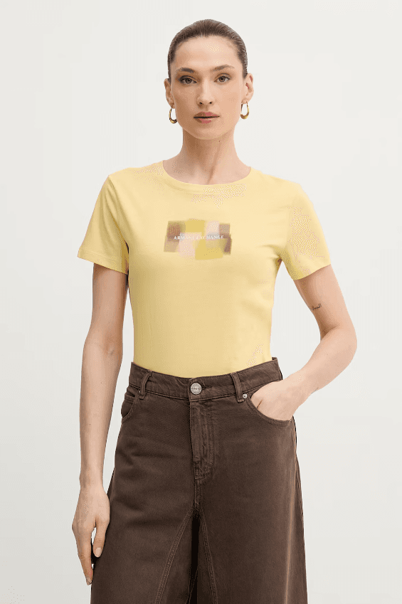 Armani Exchange Ženska majica SS26ŽRAR002322210U21S6, Žuta