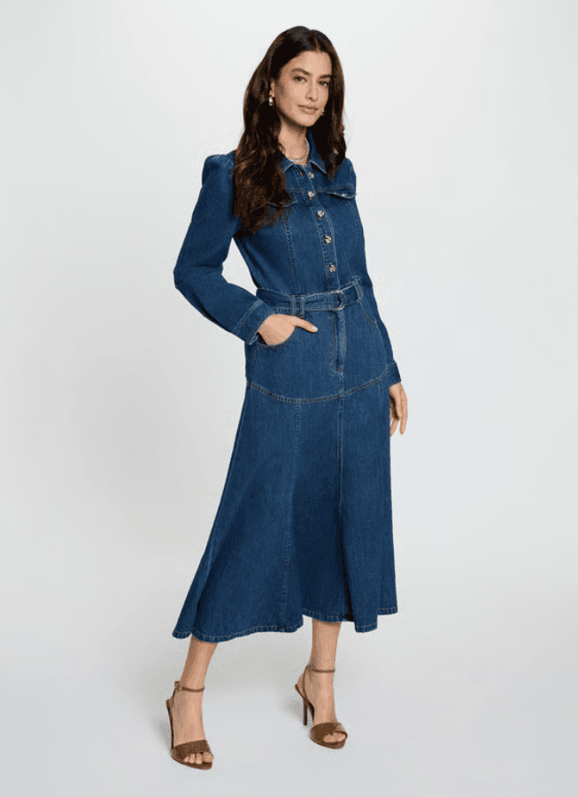 Morgan Ženska haljina SS26ŽR261RBIMADENIS6, Tamnoplava