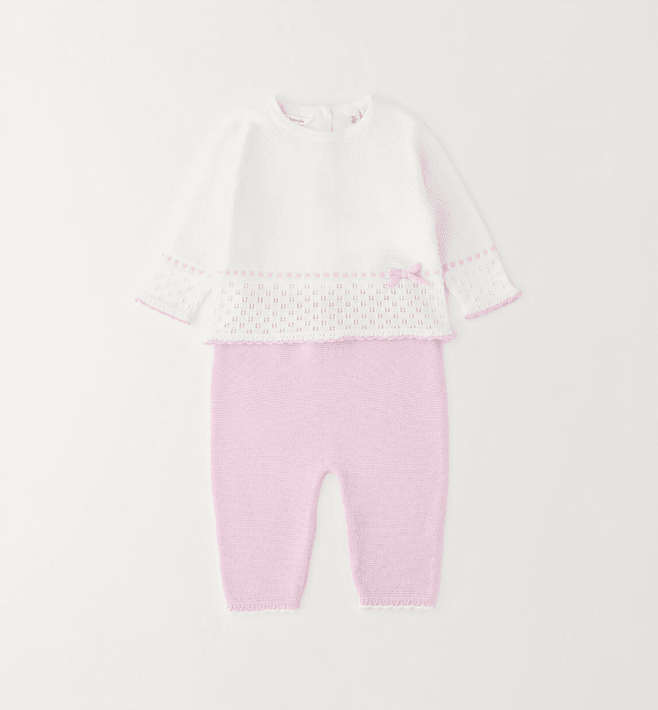 Minibanda Komplet za bebe SS26BR3G7800113, Roze-bijeli