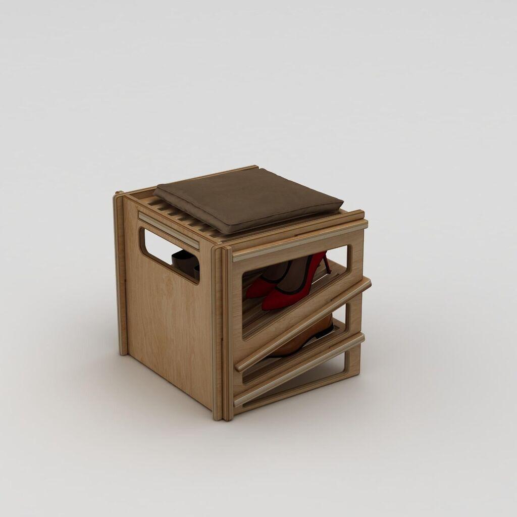 Hanah Home Stalak za cipele Jolly, 44x42x44 cm, Smeđa