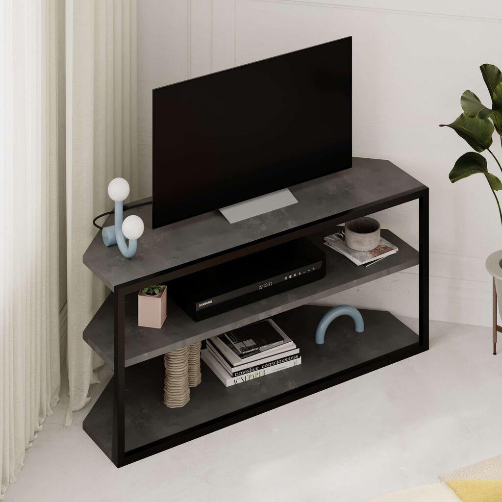 Hanah Home TV komoda Echo, 98x37x45 cm, siva