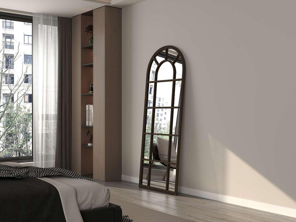 Hanah Home Podno ogledalo Penc, 80 cm x 180 cm, Smeđa