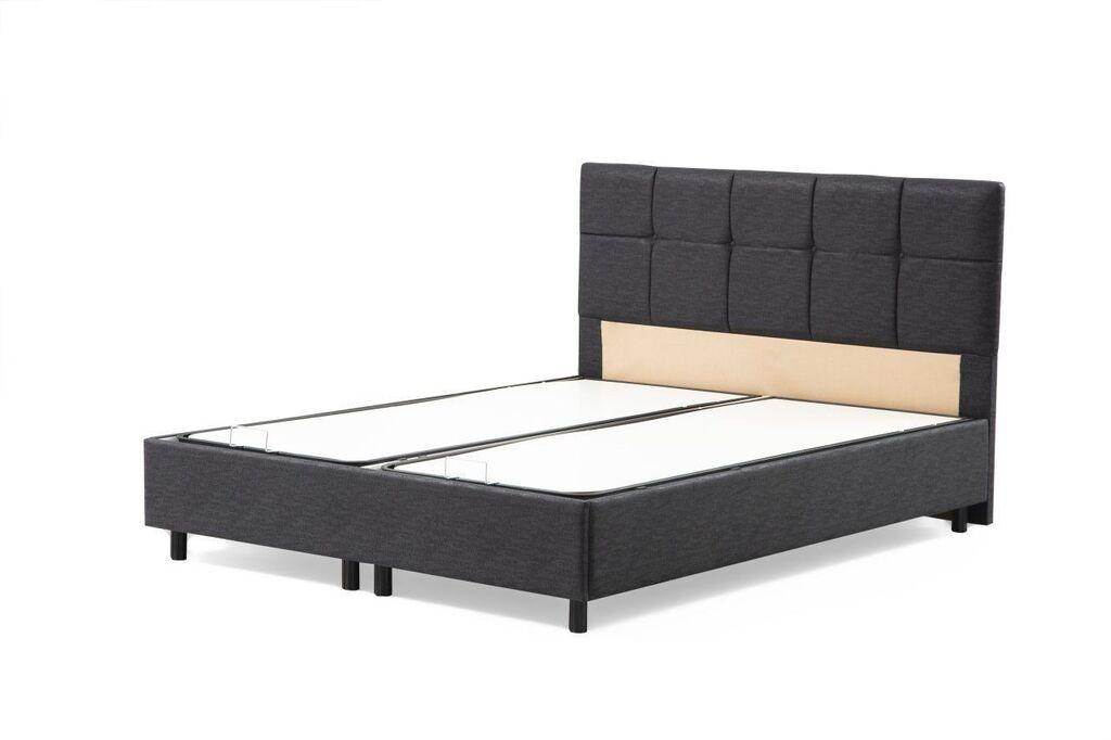 Hanah Home Podloga za krevet s uzglavljem Vitalia, 90x110x190 cm, Antracit