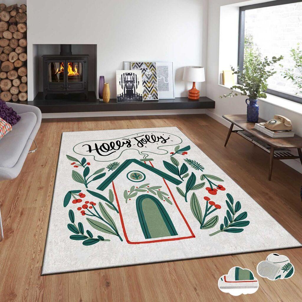 Conceptum Hypnose tepih s novogodišnjim motivima Asr-Crpt-56, Pravougaoni, 80 x 140 cm, Šareni