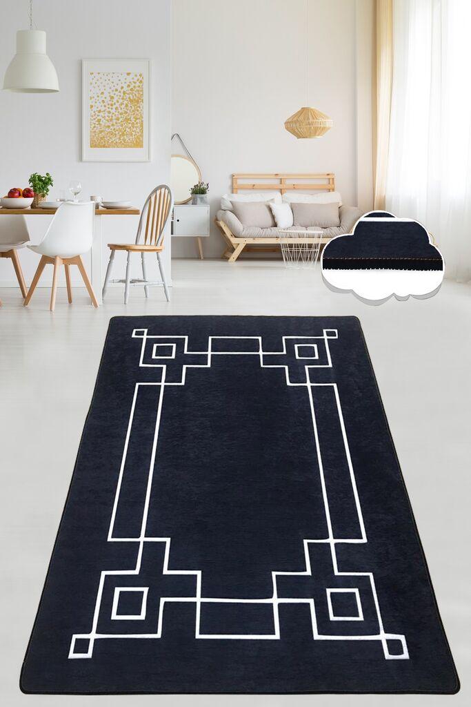 Conceptum Hypnose tepih, pravougaoni, 80 x 300 cm, crno-bijeli