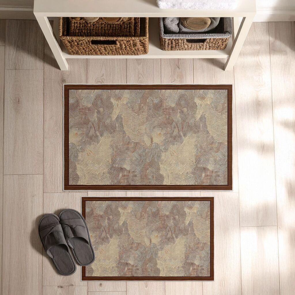 L'essentiel Maison Set prostirki za kupatilo Asr44, 2 dijela, Bordeaux