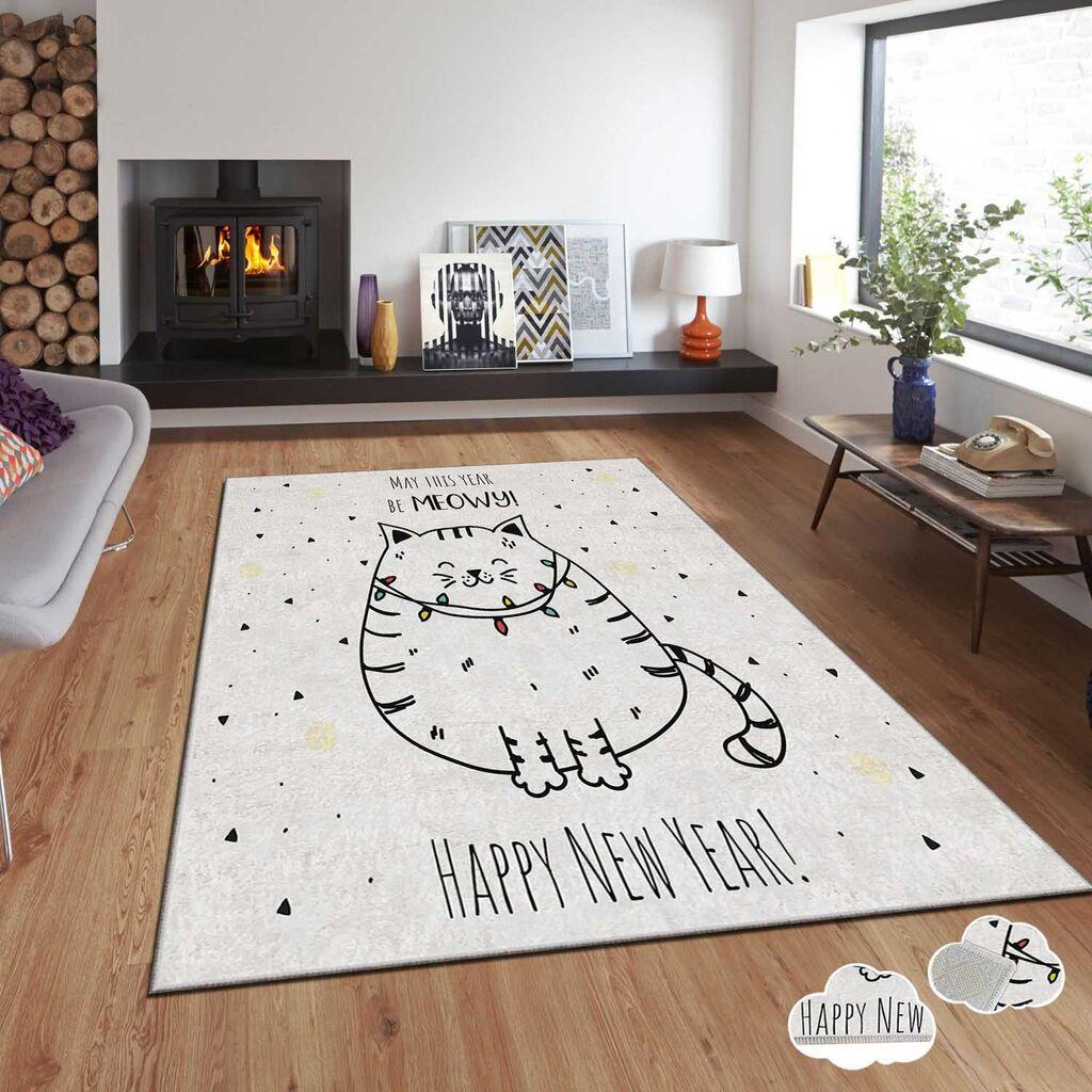Conceptum Hypnose Tepih sa novogodišnjim motivima Asr-Crpt-68, Pravougaoni, 180 x 280 cm, Bež