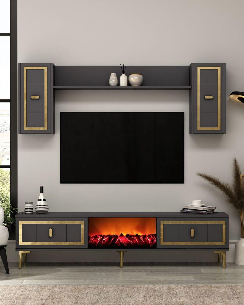 Hanah Home TV ormarić, zlatne boje