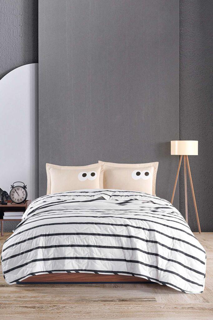L'essentiel Maison set posteljine Smiješno, 200x220 cm, Crno-bijelo