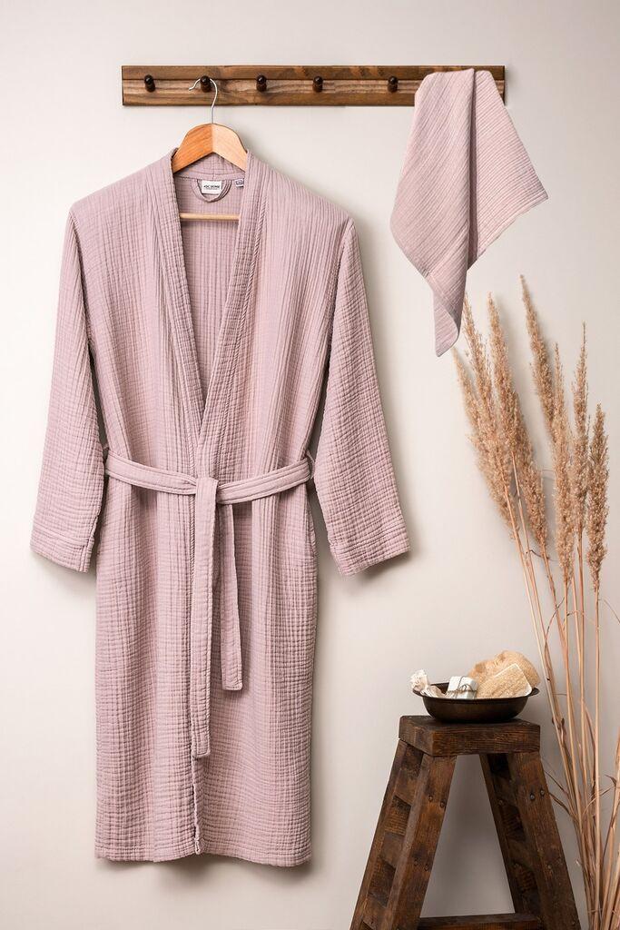 L'essentiel Maison Kimono set ogrtača s ručnikom, prljavo ružičasta