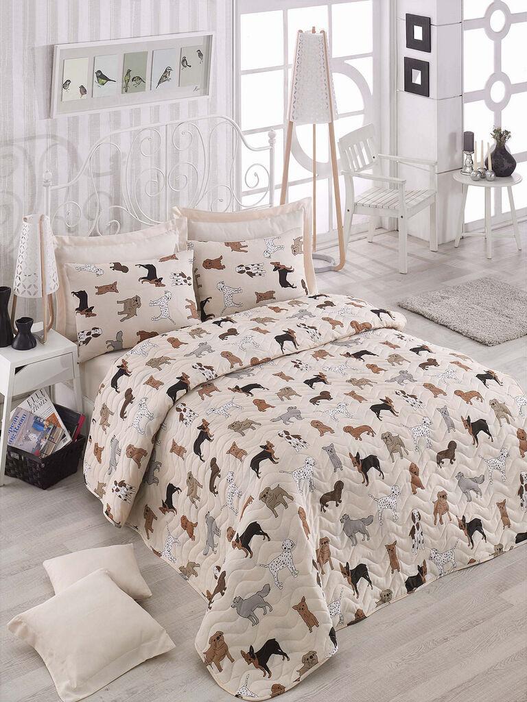 L'essentiel Maison set navlaka za poplun za francuski krevet, 65% pamuk, 35% poliester (navlaka), 100% vlakna (punjenje), 200 x 220 cm, krem