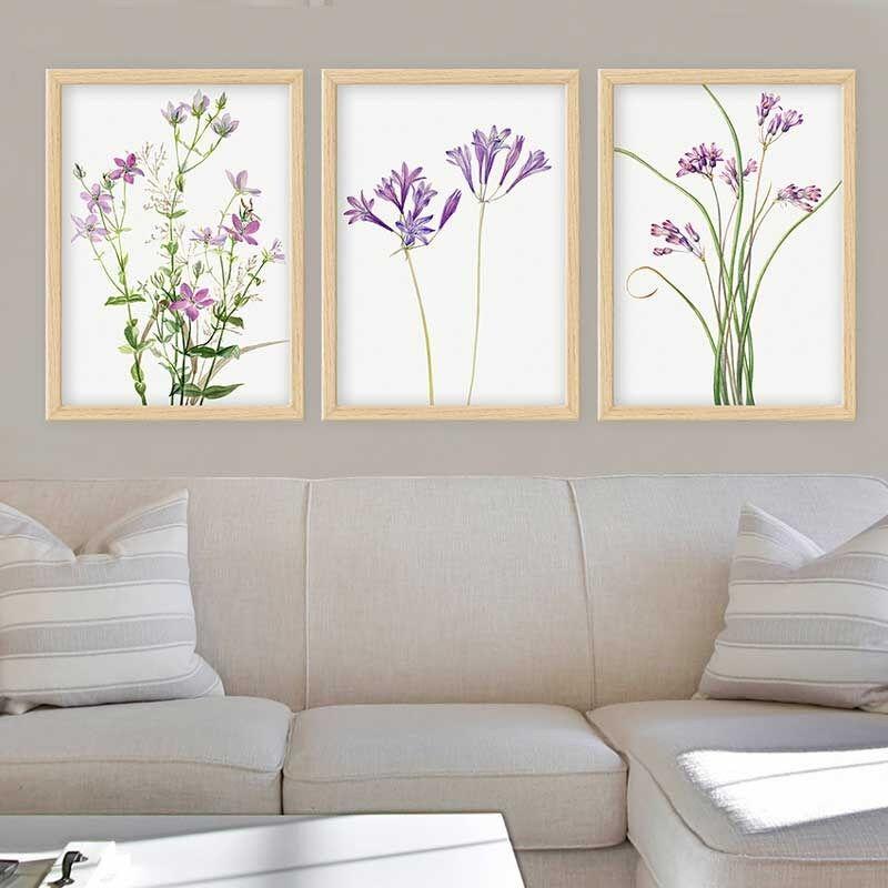 Wallity Set uramljenih slika 3NTC_2613520, 3 dijela