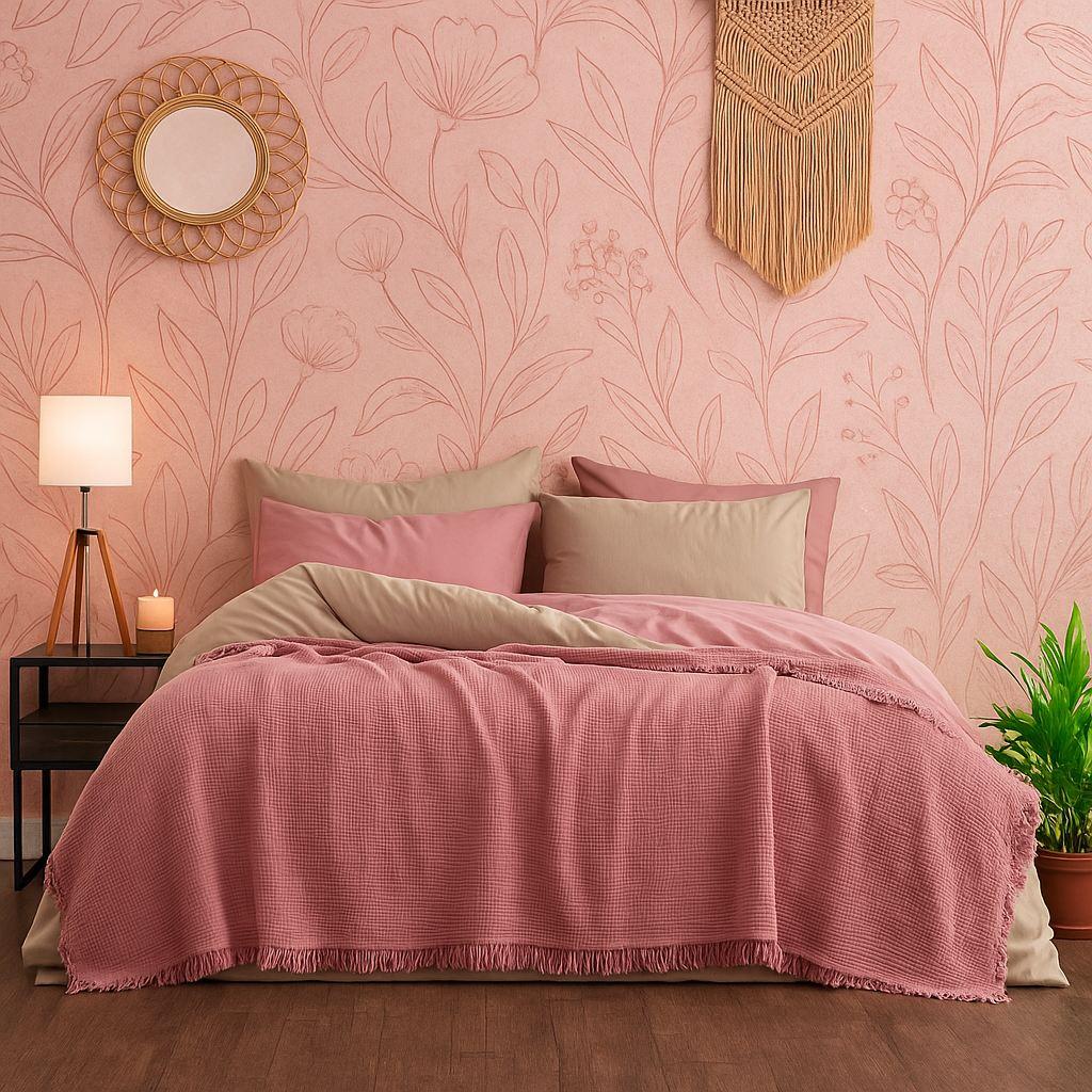 L'essentiel Maison Pokrivač za bračni krevet, 200x220 cm, roze